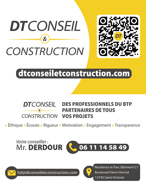 Carte de visite DT CONSEIL & CONSTRUCTION